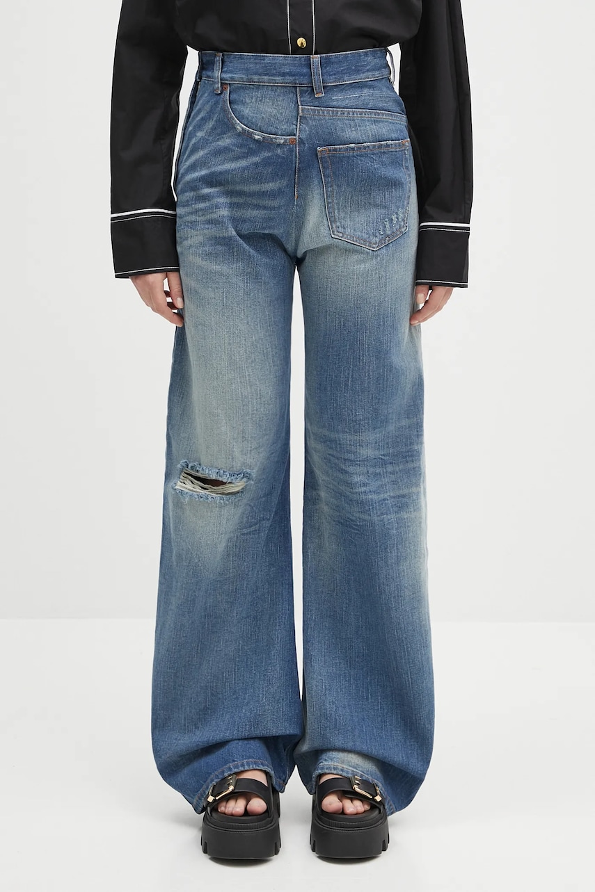 MM6 Maison Margiela jeansi femei high waist, S52LA0243