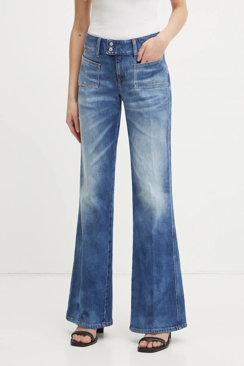 Diesel jeansi D-HUSH L.32 TROUSERS femei high waist, A13820.09L19 Diesel jeansi D-HUSH L.32 TROUSERS femei high waist, A13820.09L19