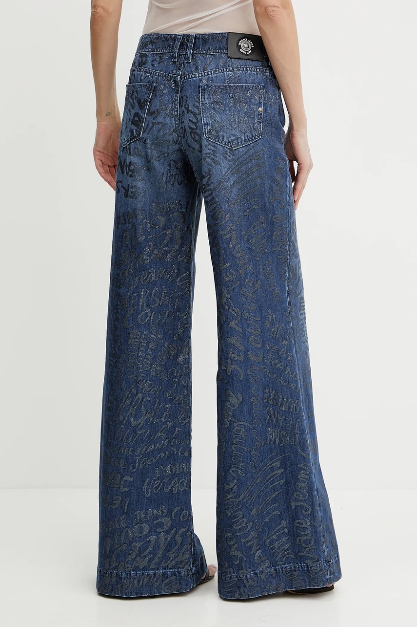 Τζιν παντελόνι Versace Jeans Couture χρώμα: ναυτικό μπλε, 78HAB50G DS025LF1 φωτογραφία