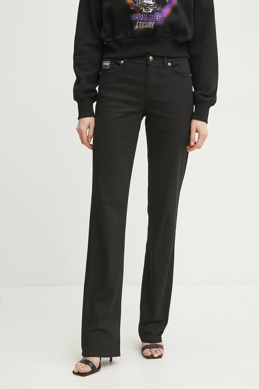 Versace Jeans Couture jeansi femei, culoarea negru, 78HAB5A8 N0507 Versace Jeans Couture jeansi femei, culoarea negru, 78HAB5A8 N0507