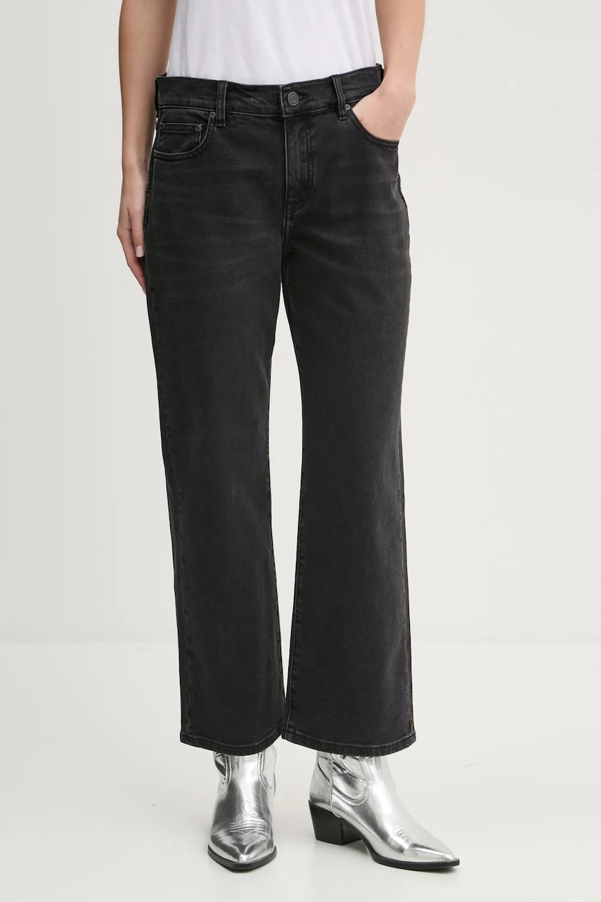 PURPLE BRAND jeansi SLIM CROP femei, culoarea negru, D1001-CRBL224 PURPLE BRAND jeansi SLIM CROP femei, culoarea negru, D1001-CRBL224