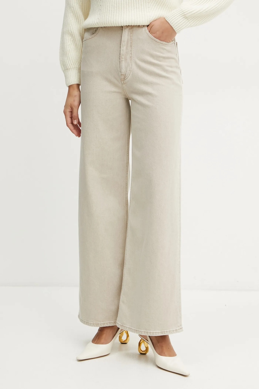 Ivy Oak jeans femei, culoarea bej, IO115205