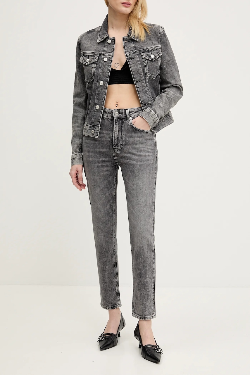 Moschino Jeans jeansi femei, culoarea gri, 0319 3219