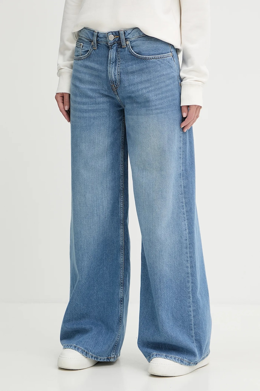 Pepe  Jeans blugi WIDE LEG JEANS MW VINTAGE PL205015