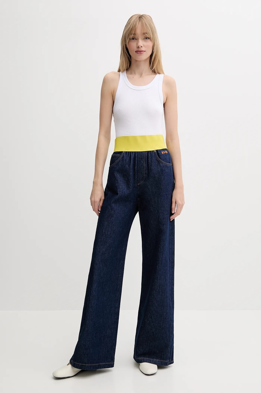 Джинсы MSGM цвет синий 3842MDP236.257238