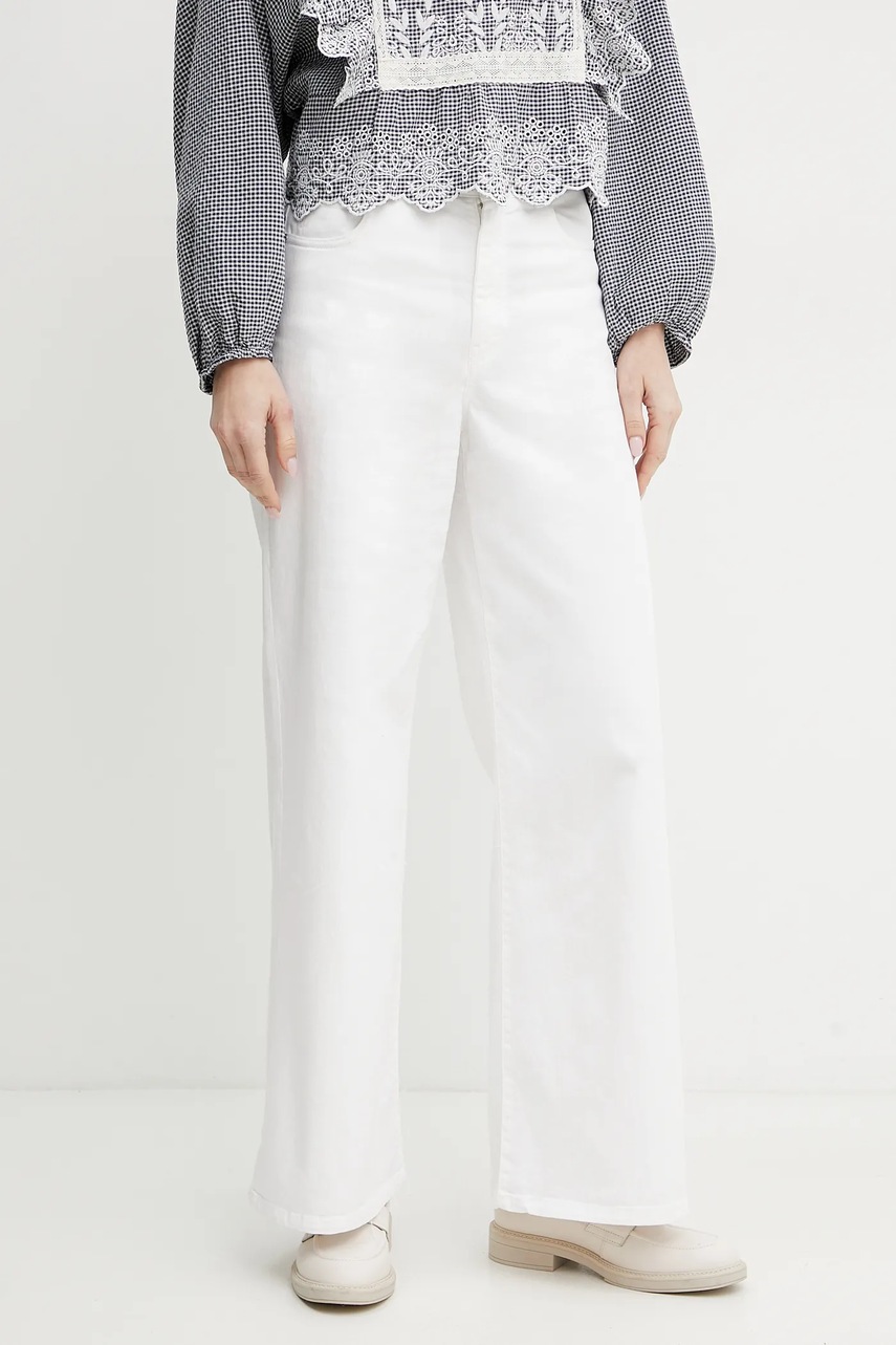 Weekend Max Mara blugi din bumbac femei, culoarea alb, 2515131011600