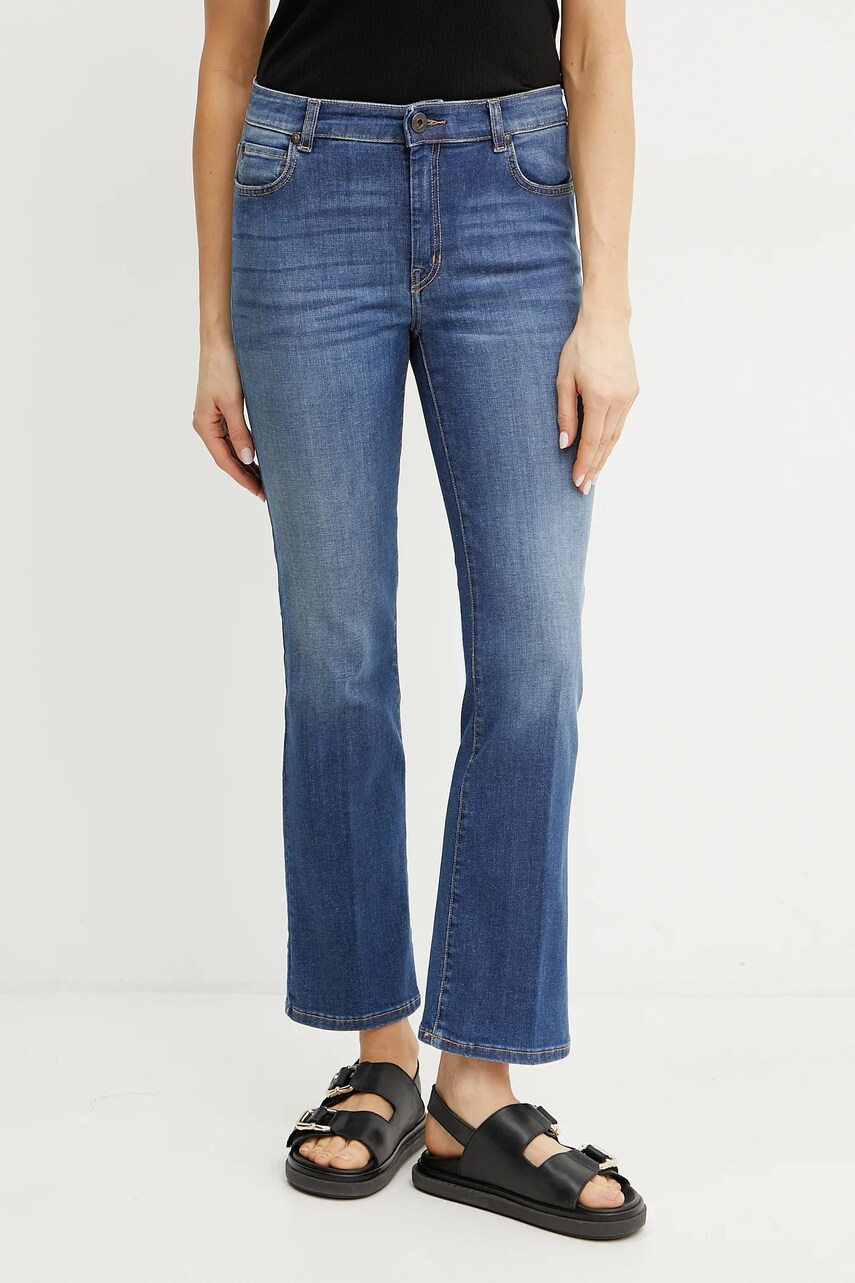 Weekend Max Mara jeansi femei high waist, 2515181011600