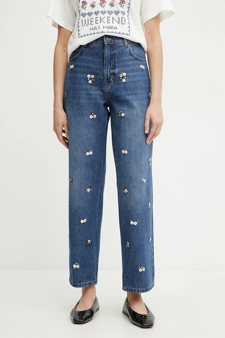 Weekend Max Mara jeans femei high waist, 2515181021600