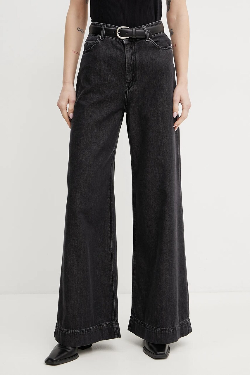 Weekend Max Mara jeansi femei, culoarea negru, 2515181061600
