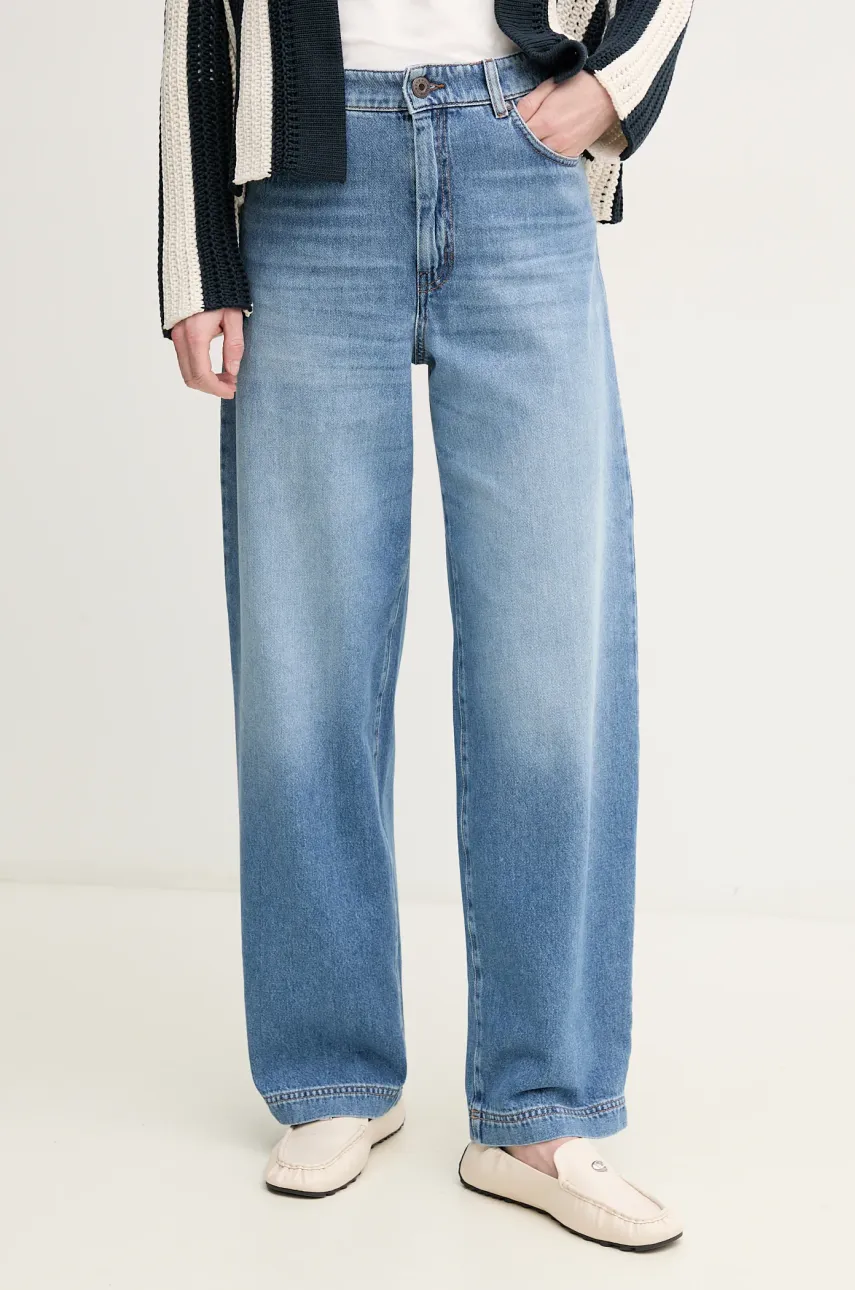 Weekend Max Mara blugi din bumbac femei high waist, 2515181081600