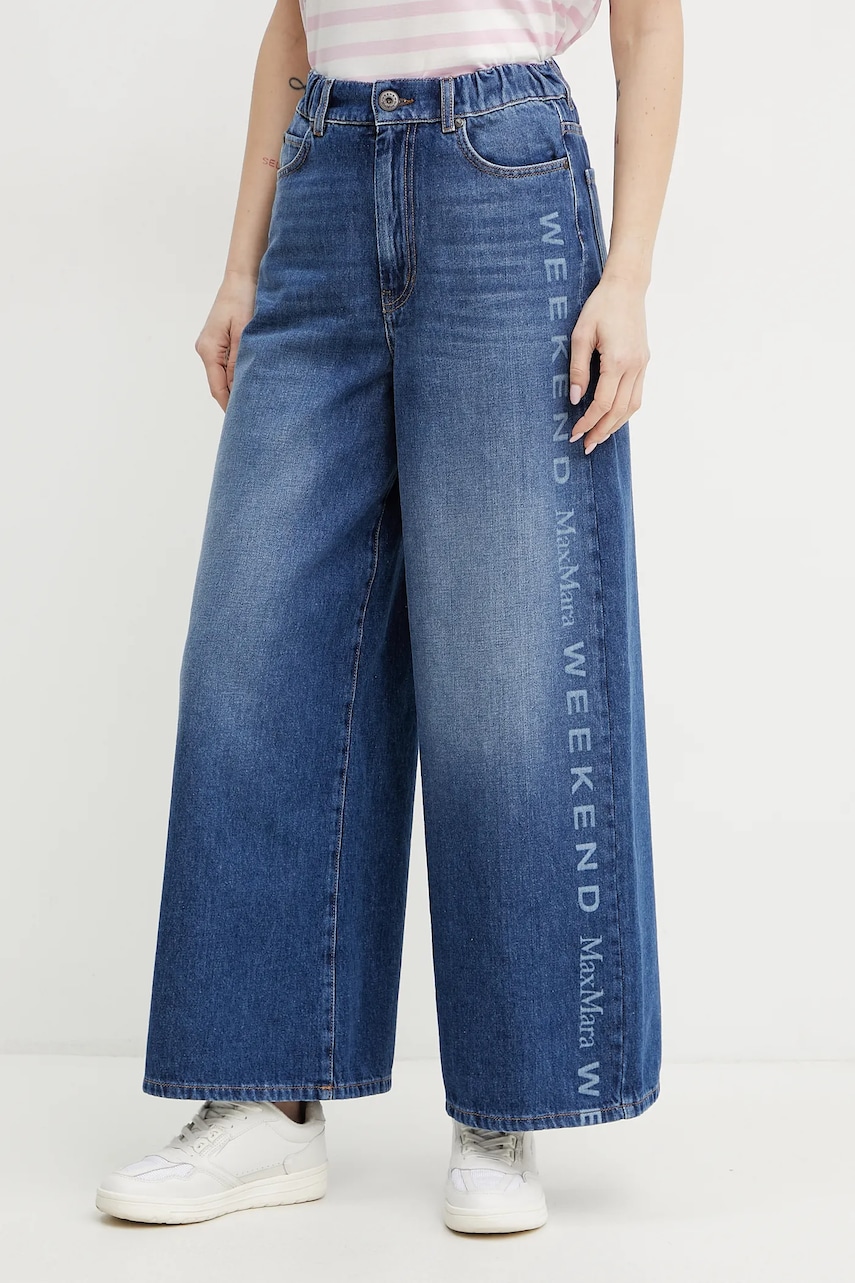 Weekend Max Mara jeansi femei, culoarea albastru marin, 2515181091600