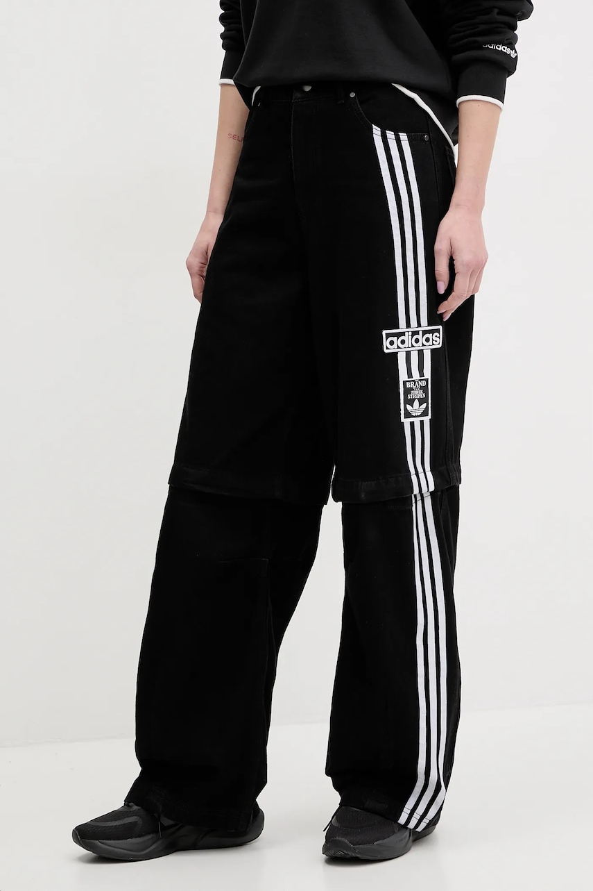 adidas Originals jeans DENIM PANT femei high waist, JD0082