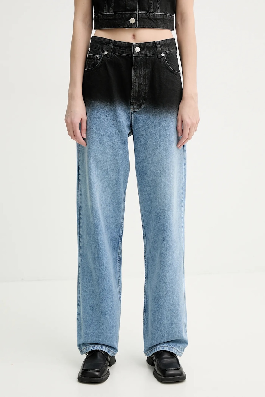 Moschino Jeans blugi din bumbac medium waist, 0309 3719
