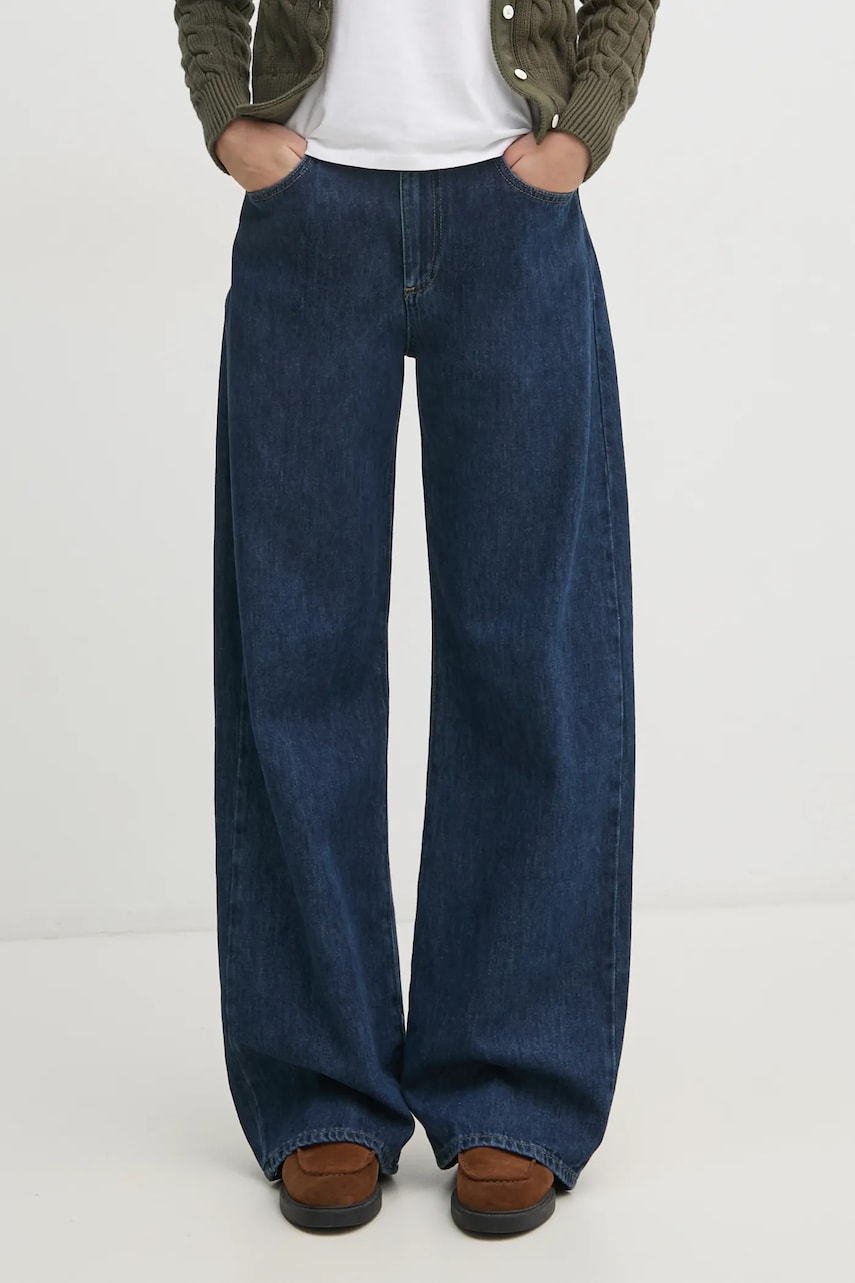 United Colors of Benetton jeansi femei, culoarea albastru marin, 43UNDE02B