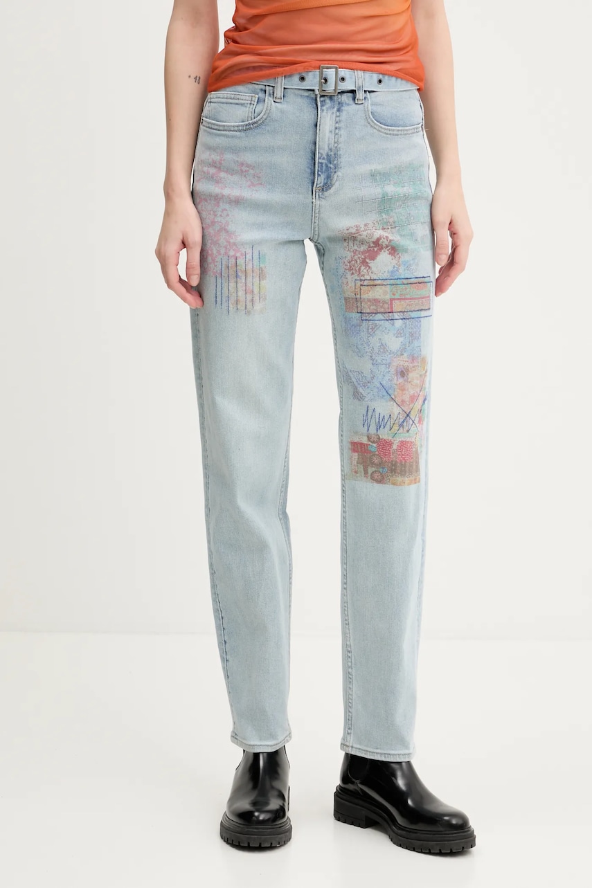 Desigual jeansi HAWAI femei high waist, 25SWDD13