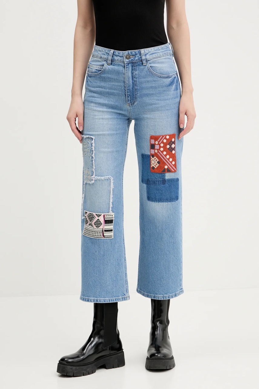 Desigual jeansi MERLIN femei high waist, 25SWDD78
