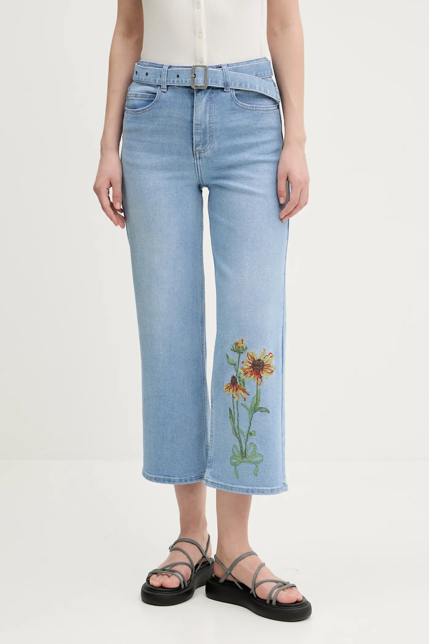 Desigual jeansi OHIO femei high waist, 25SWDD14