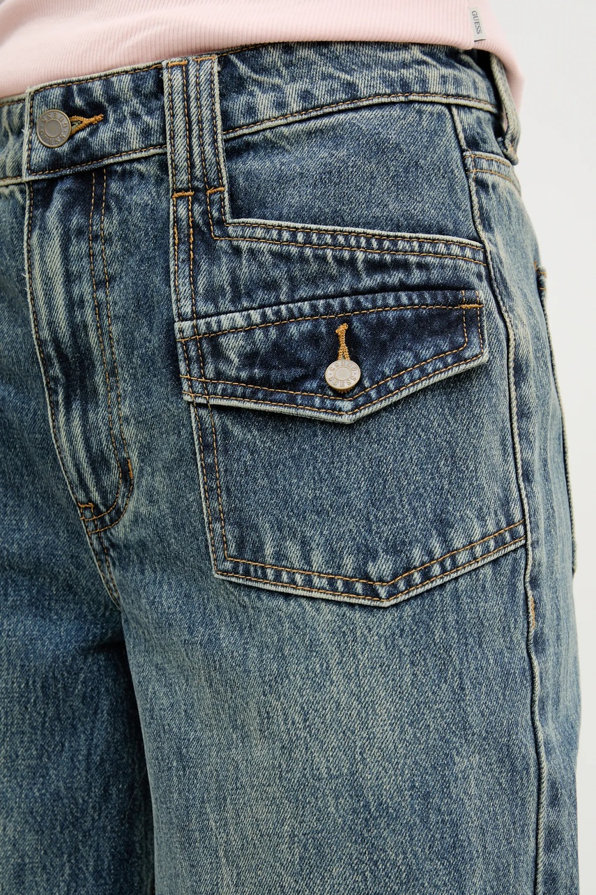 Τζιν παντελόνι Guess Originals χρώμα: ναυτικό μπλε, W5RG02 D4XYD φωτογραφία