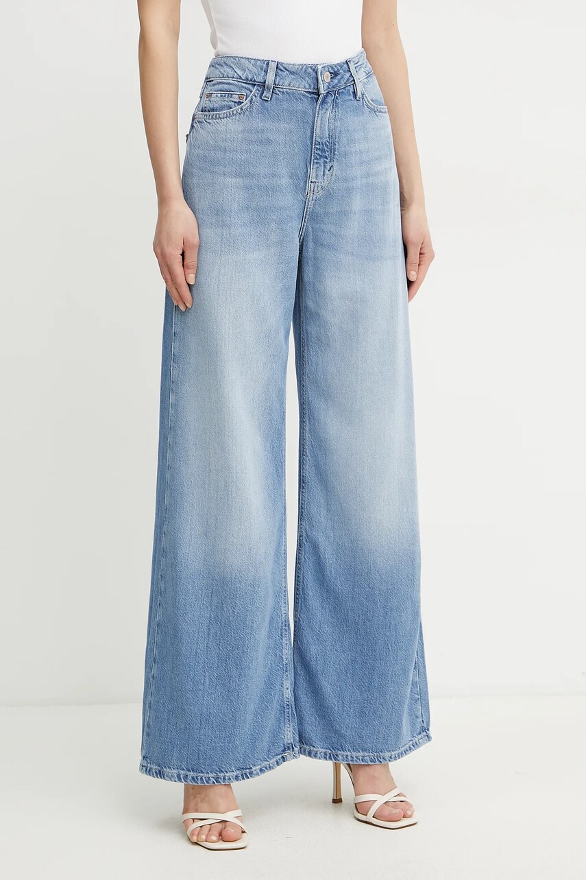 Levně Džíny Guess BELLFLOWER dámské, modrá barva, W5GA82 D5B94