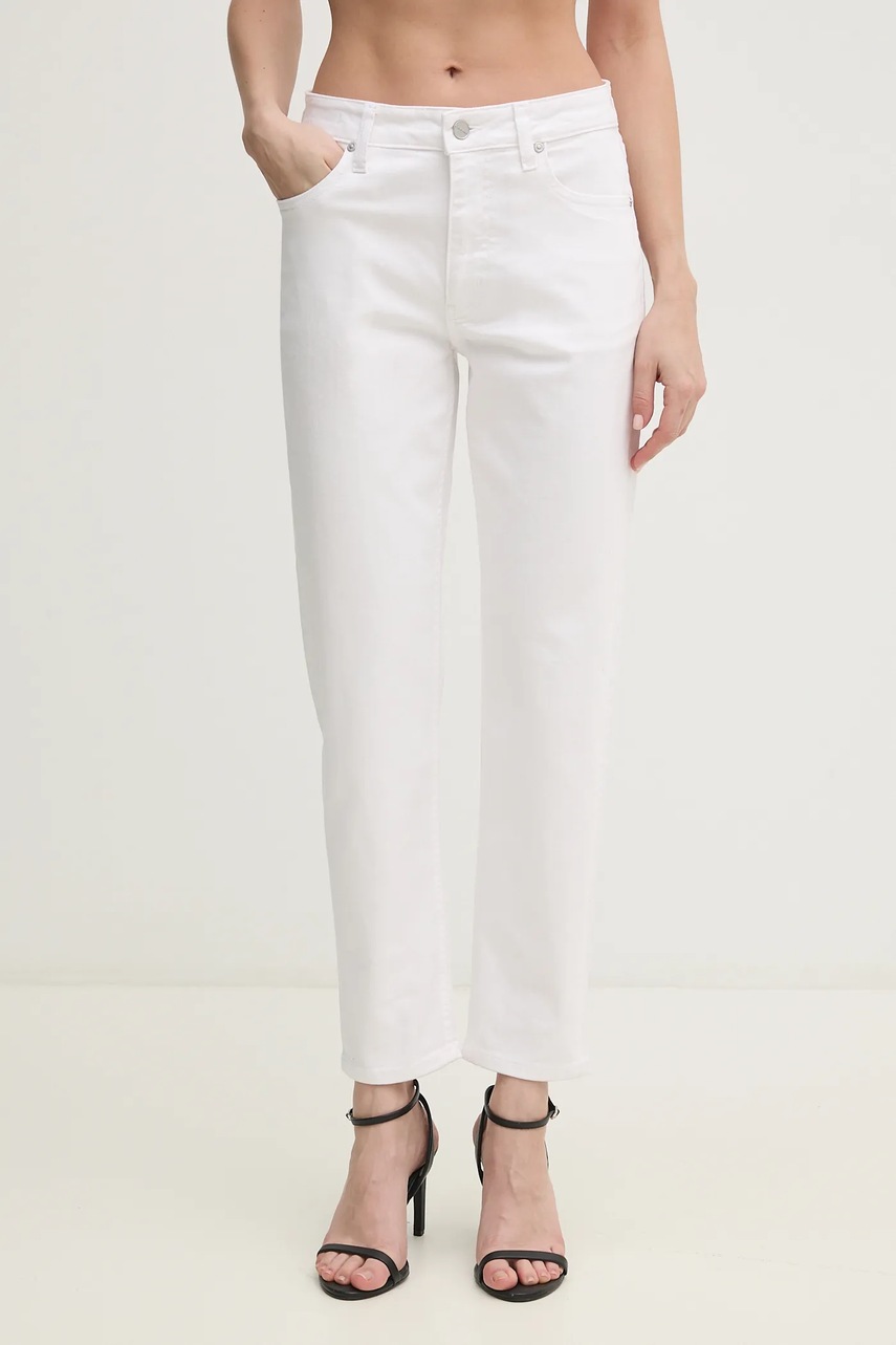 Levně Džíny Calvin Klein dámské, bílá barva, K20K208261