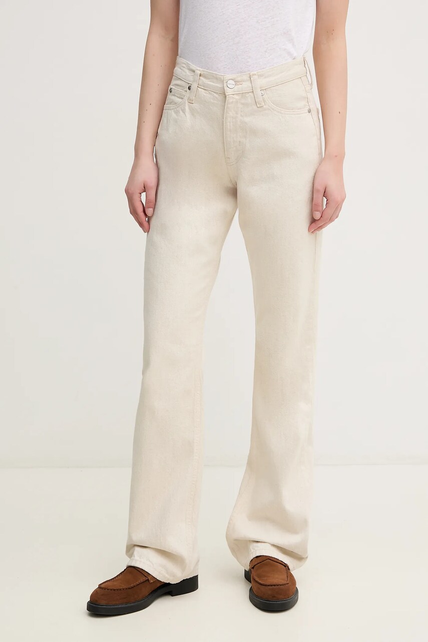 Levně Džíny s příměsí lnu Calvin Klein high waist, K20K208263