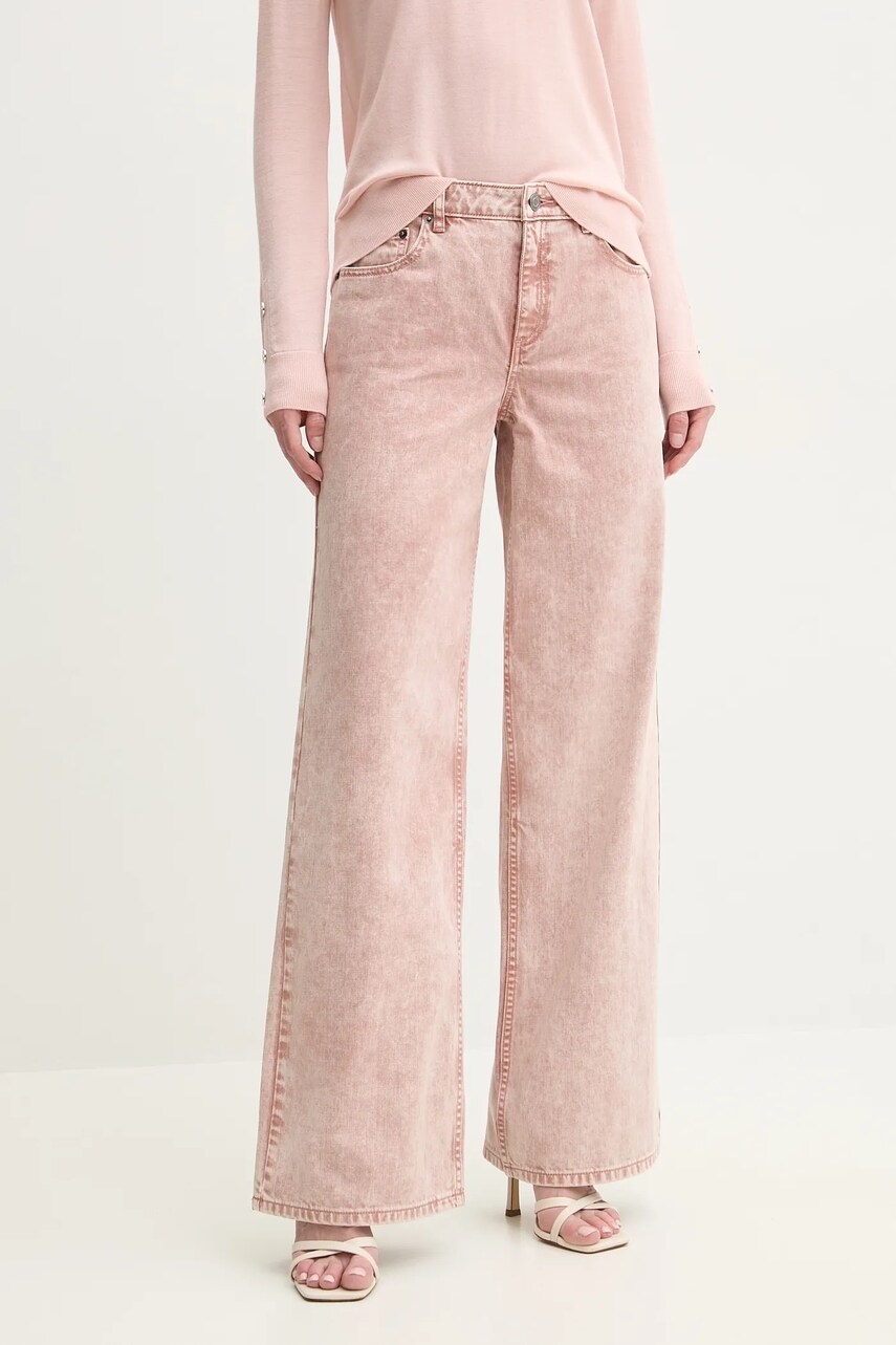 Levně Džíny MICHAEL Michael Kors dámské, růžová barva, MS590654LN