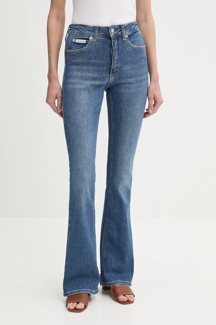 Levně Džíny Calvin Klein Jeans dámské, high waist, J20J225116