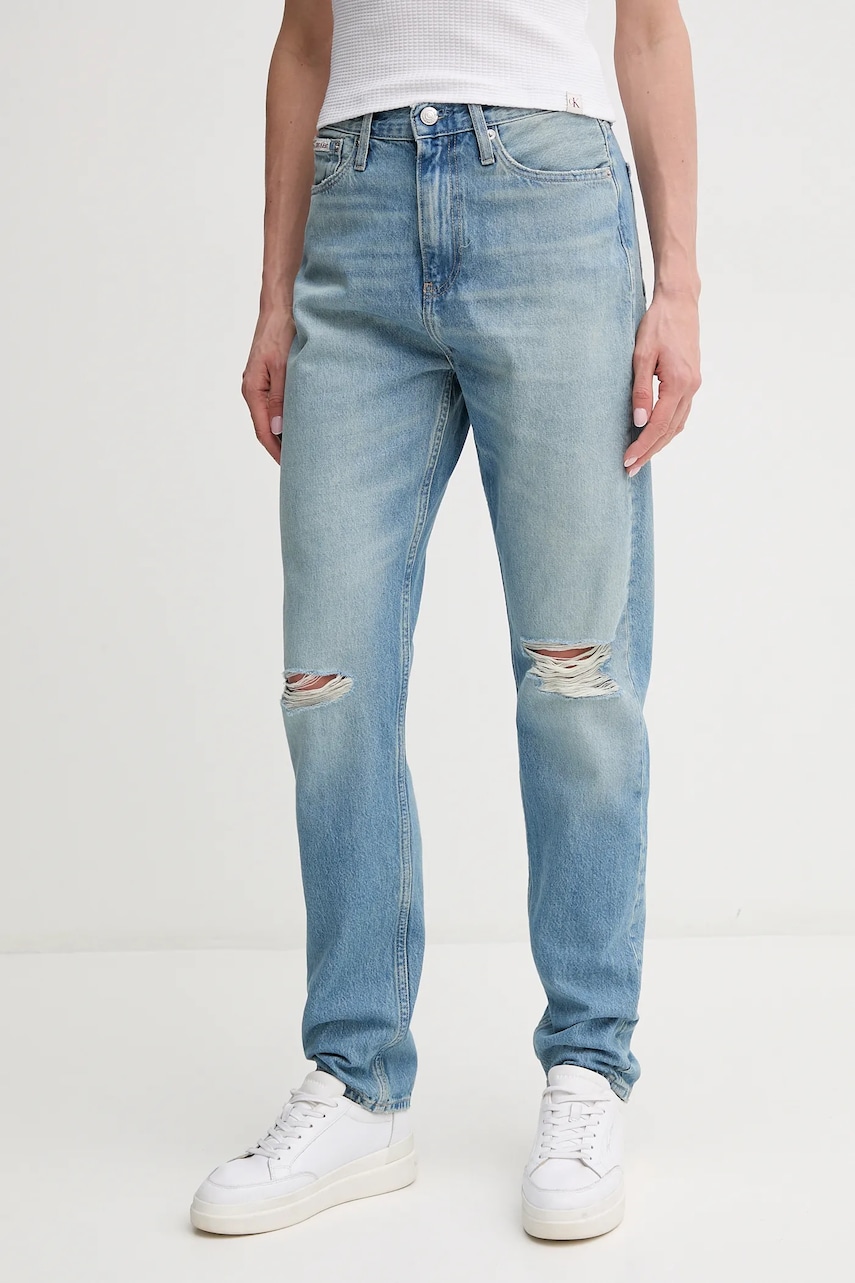 Levně Džíny Calvin Klein Jeans dámské, high waist, J20J225124