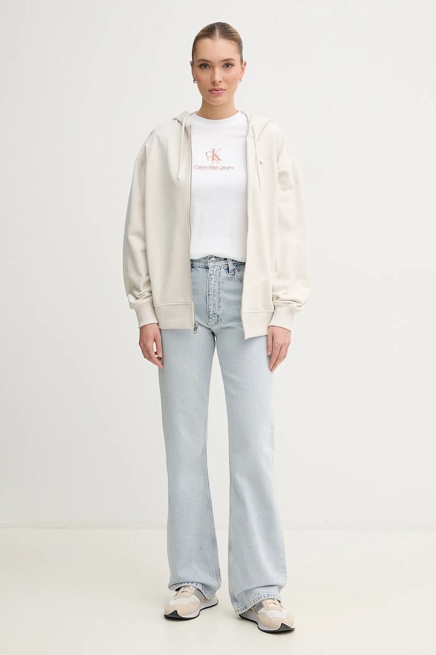 Хлопковые джинсы Calvin Klein Jeans женские высокая посадка J20J225125 Хлопковые джинсы Calvin Klein Jeans женские высокая посадка J20J225125