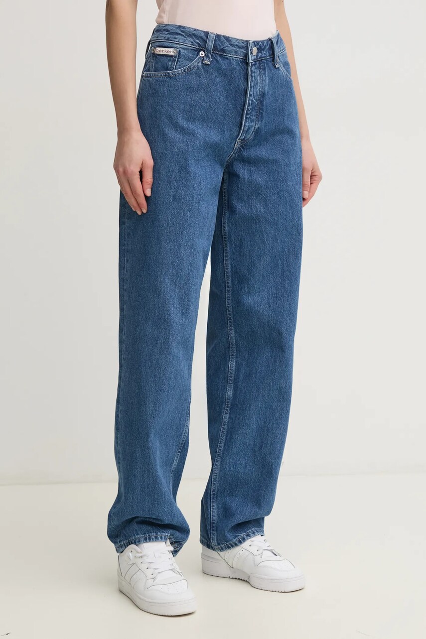 Levně Džíny Calvin Klein Jeans dámské, high waist, J20J225134