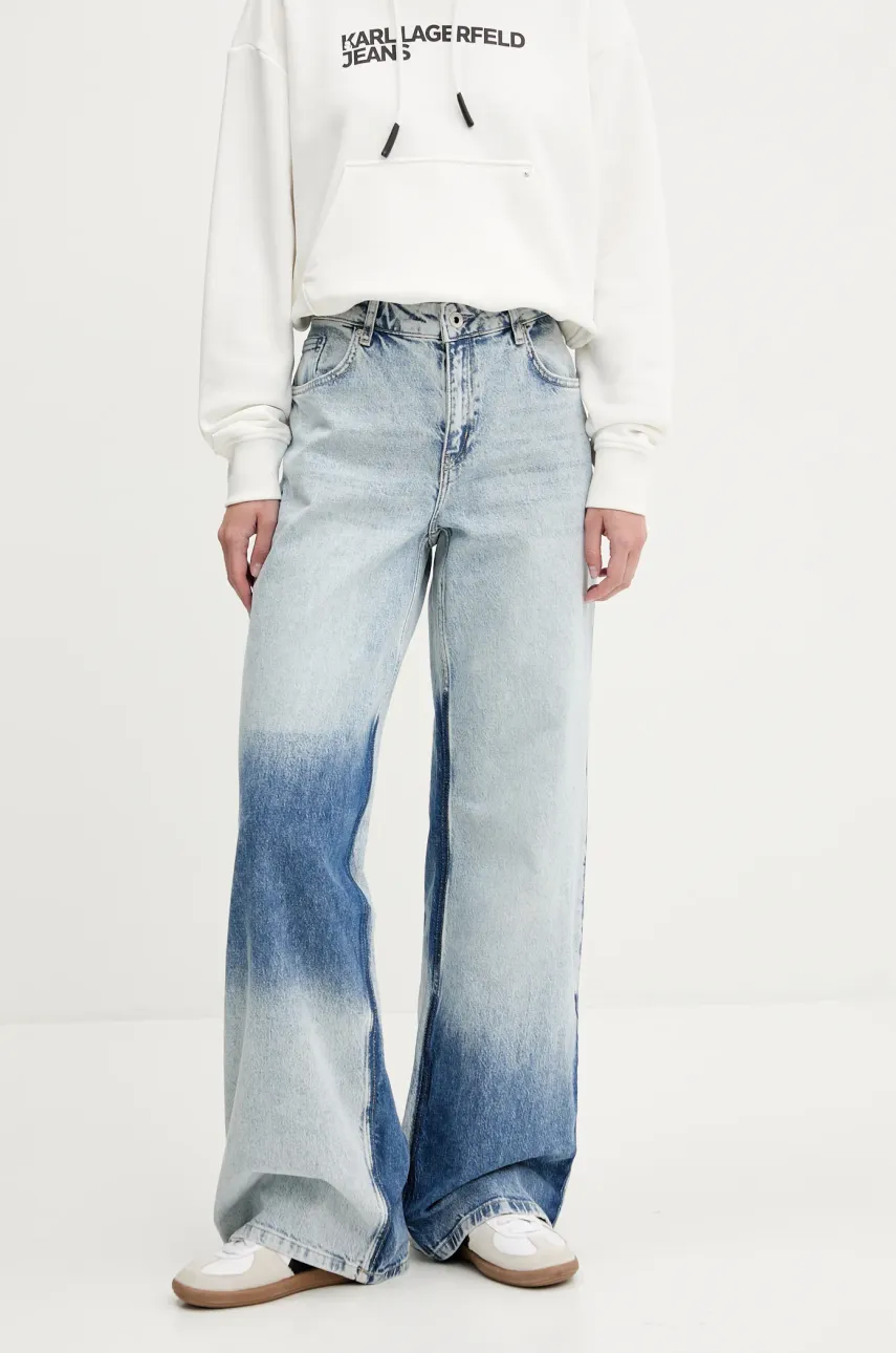 Levně Džíny Karl Lagerfeld Jeans dámské, high waist, A2W10140