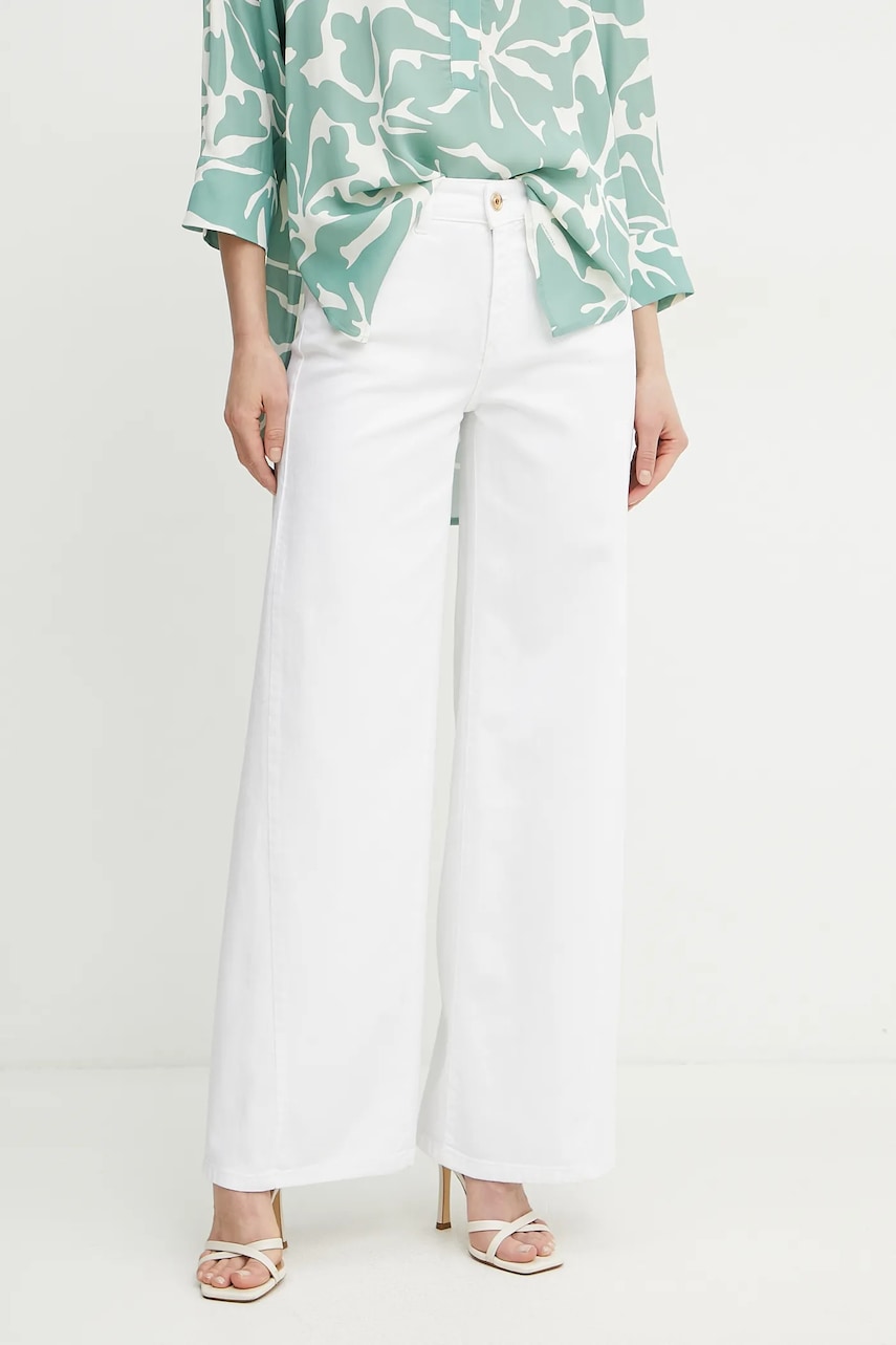 Fracomina jeans femei, culoarea alb, FS25SV3016D40001