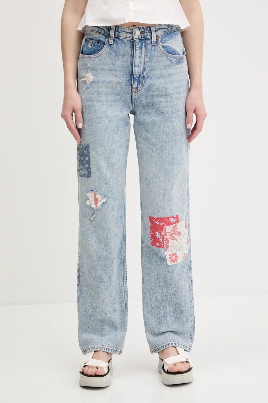 Levně Džíny Tommy Jeans dámské, high waist, DW0DW20017