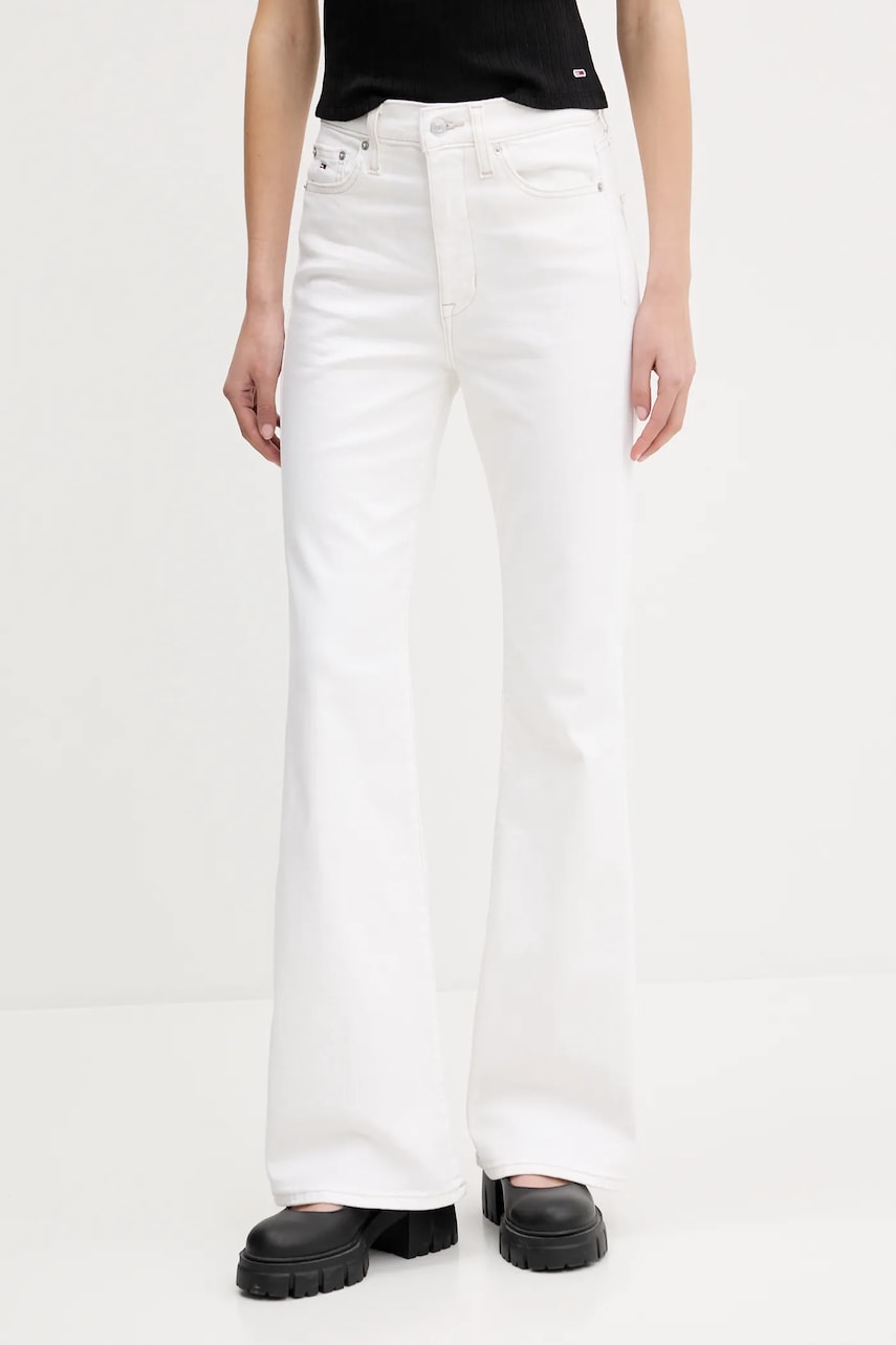 Levně Džíny Tommy Jeans dámské, high waist, DW0DW20032