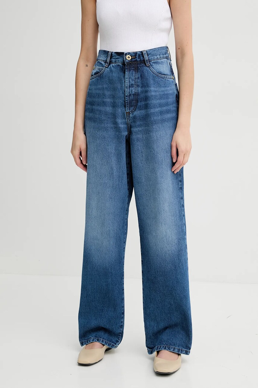 Sessun blugi din bumbac high waist, 24121005