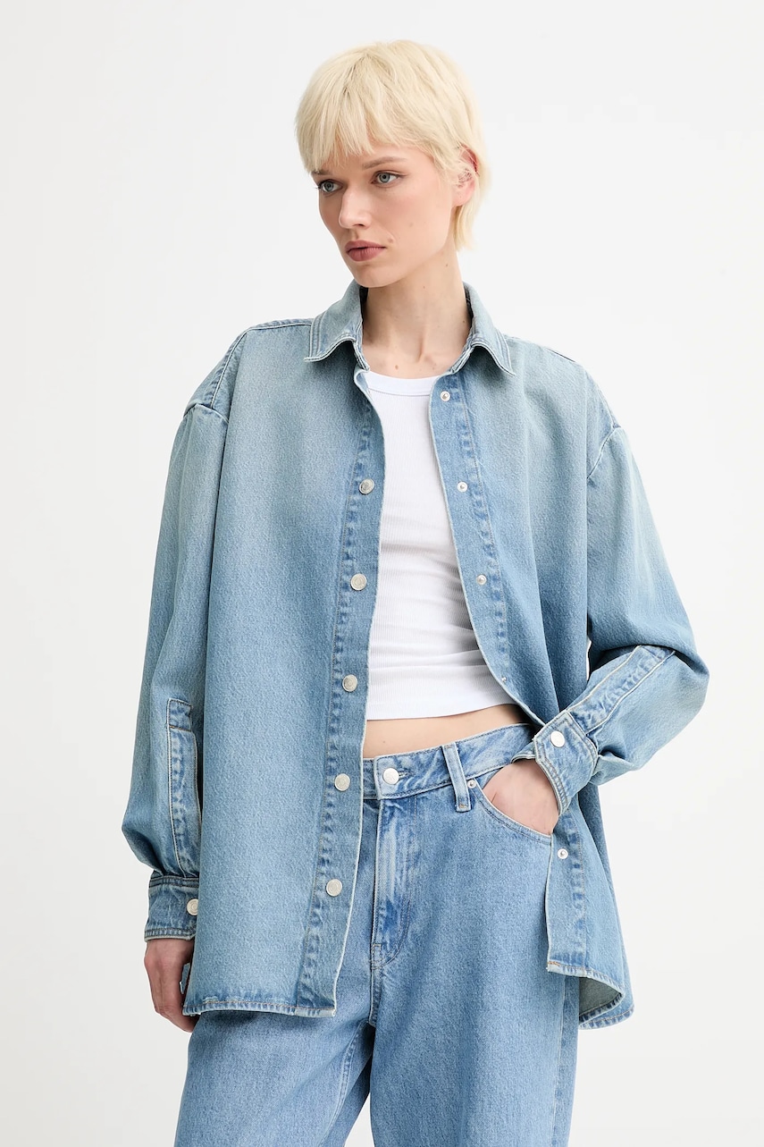 Won Hundred camasa jeans cu guler clasic, relaxed, 3650-15157