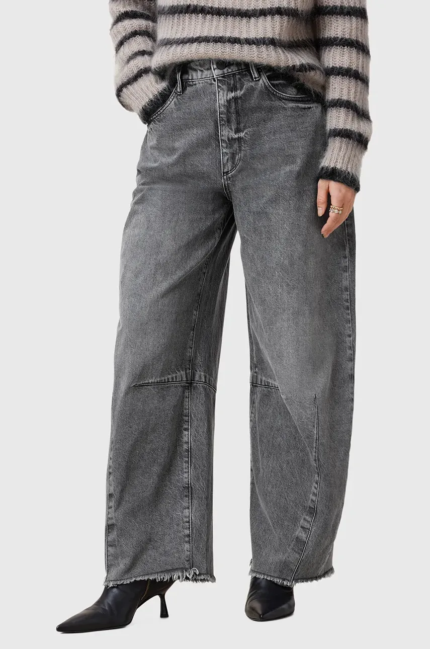 Хлопковые джинсы AllSaints JETT женские цвет серый W043EC Хлопковые джинсы AllSaints JETT женские цвет серый W043EC
