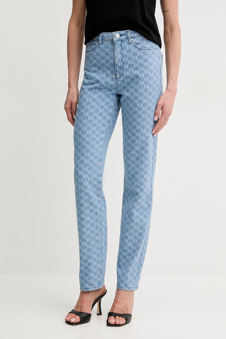 Karl Lagerfeld blugi din bumbac femei medium waist, A2W10109