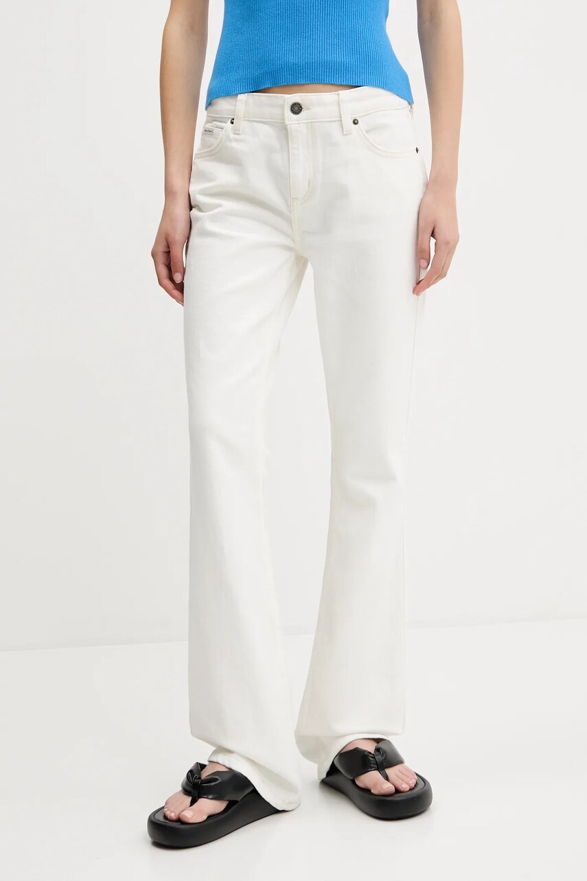 Levně Džíny Guess Jeans dámské, medium waist, W5GA1S D5M62