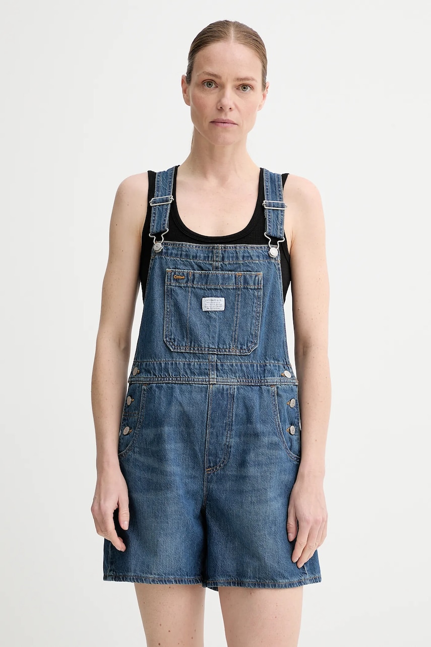 Levi\'s salopetă din denim UTILITY SHORTALL 001UY