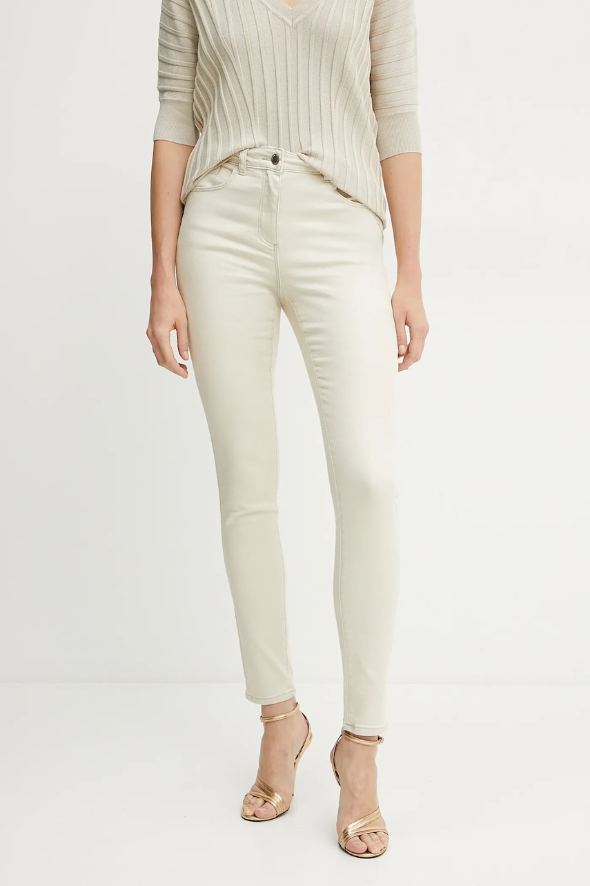 Morgan jeans PEWELI femei, culoarea bej, PEWELI