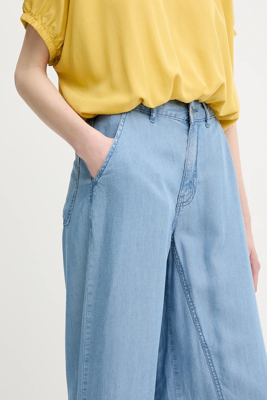 Παντελόνι United Colors of Benetton χρώμα: μπλε, 4KHNDF09L φωτογραφία