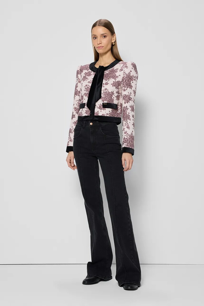 Bizuu jeansi BELINNA femei high waist, BELINNA CZARNY