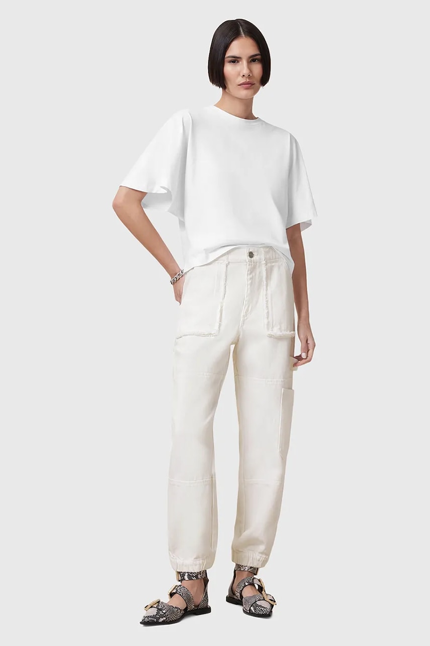 AllSaints jeansi MILA FRAY femei high waist, W007TC