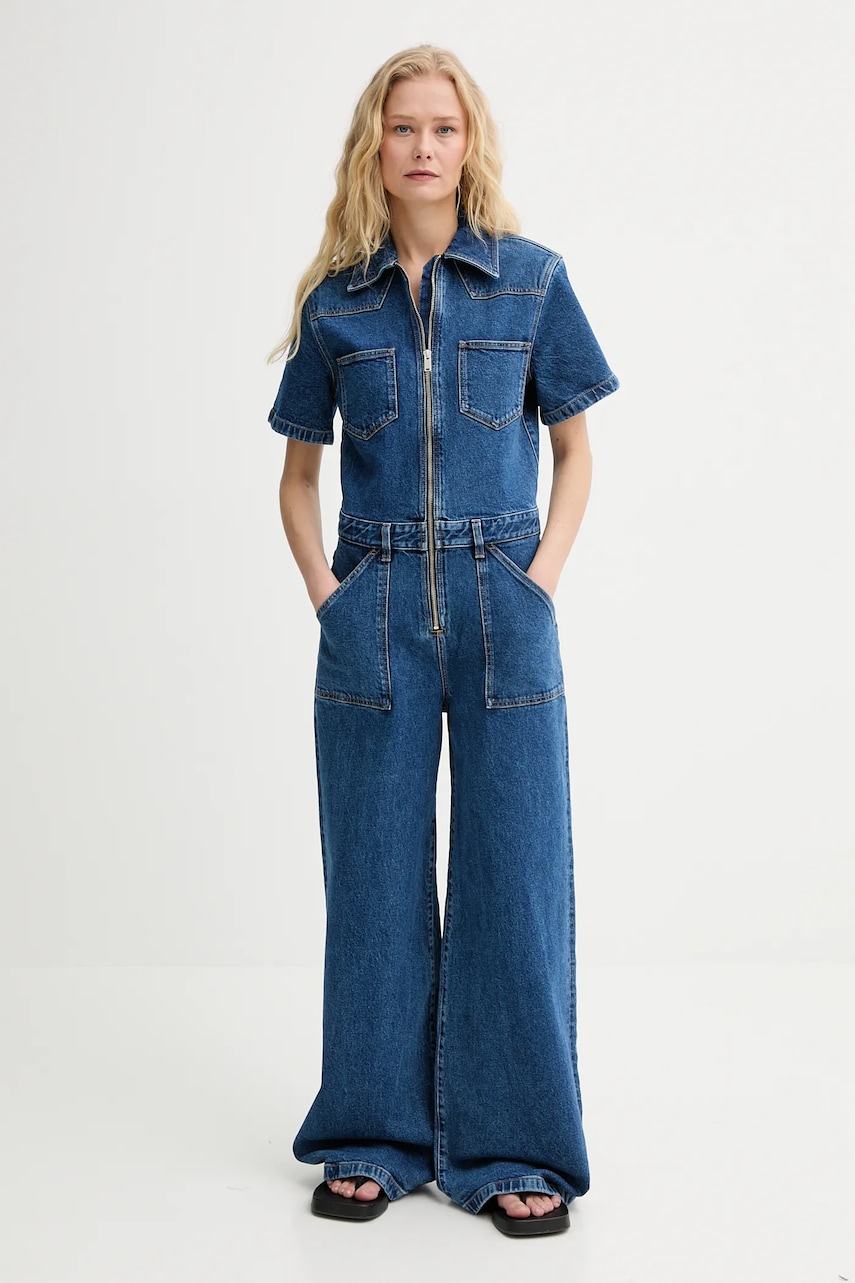 Filippa K salopeta jeans cu guler, 31844.FK