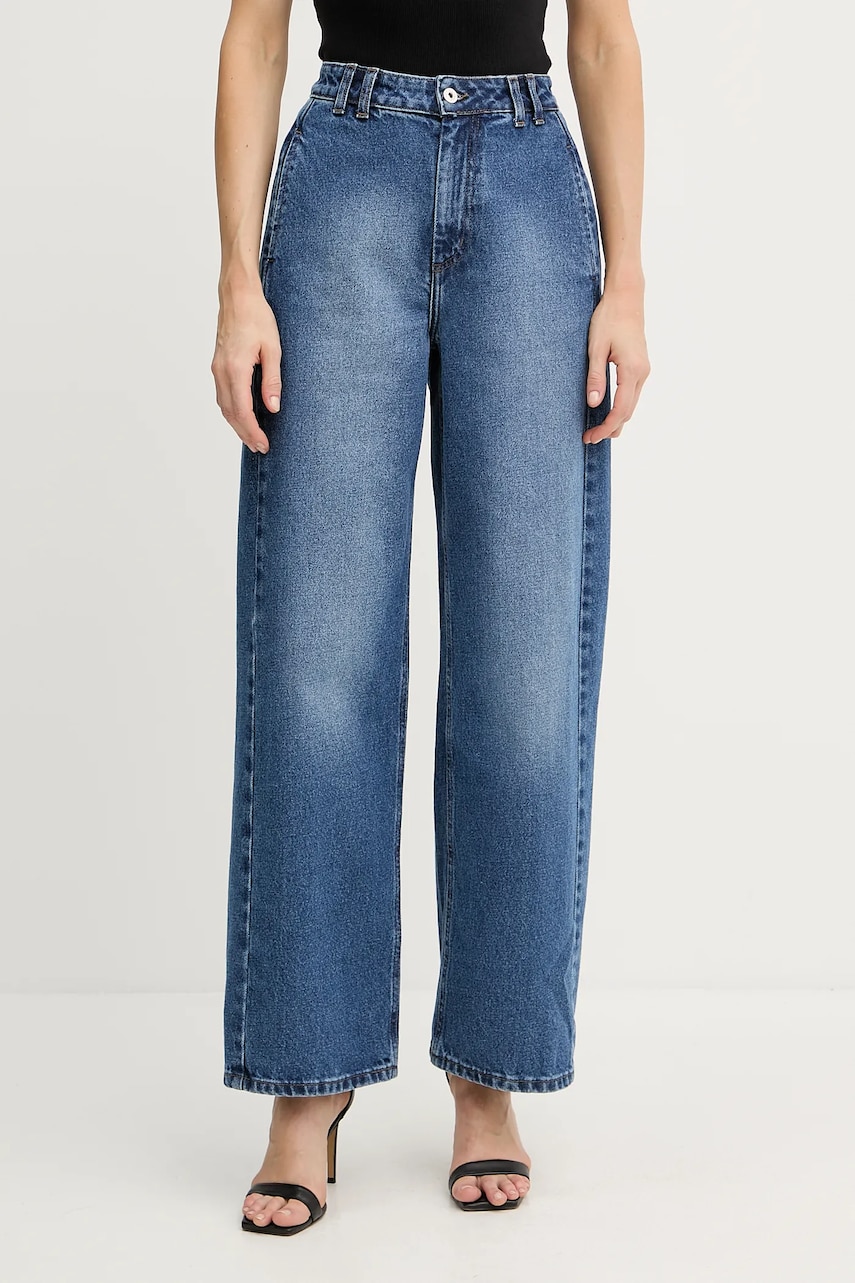 La Mania jeans culoarea bleumarin, MYKKI