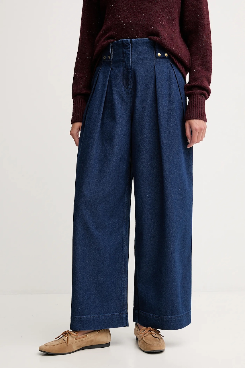 Barbour blugi din bumbac ARLA culoarea bleumarin, LTR0404