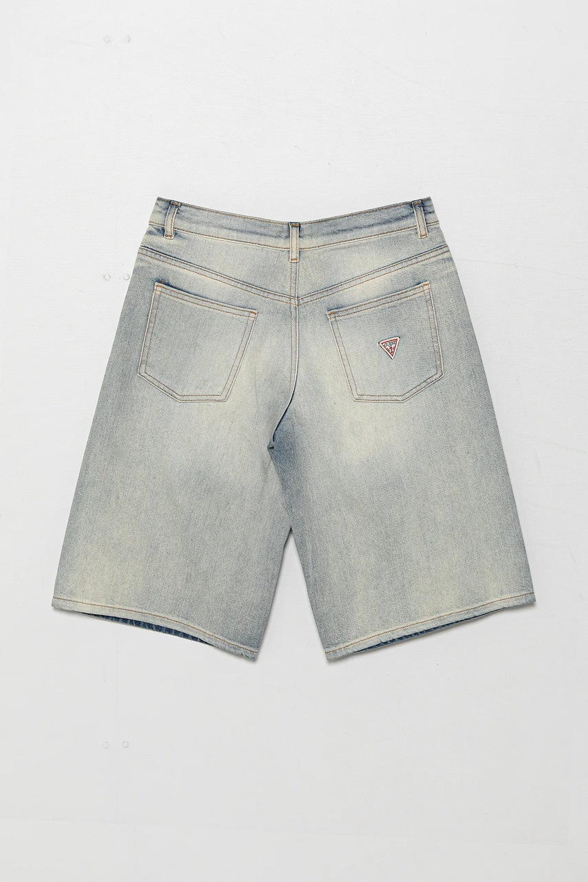 Детские джинсовые шорты Guess цвет серый с аппликацией J5GD09 D45E0
