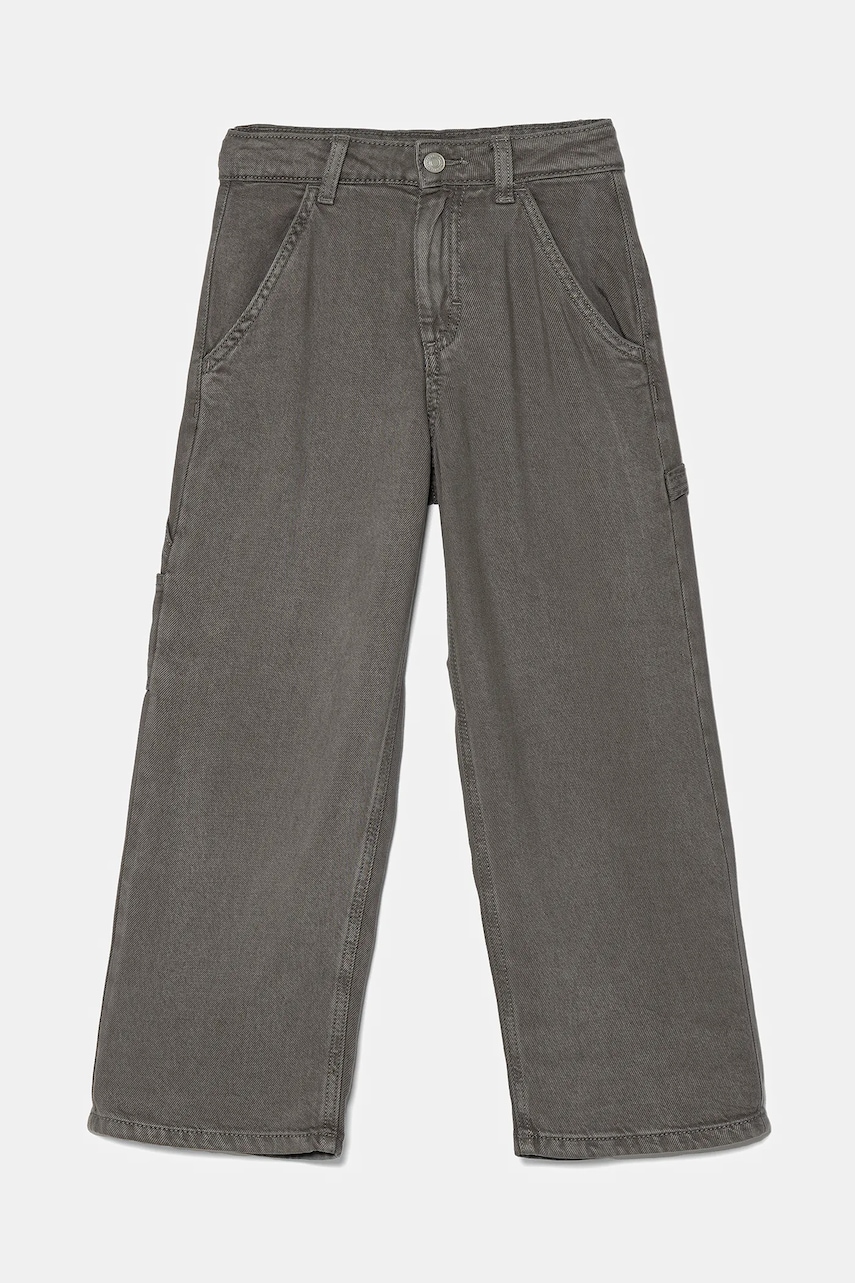 United Colors of Benetton pantaloni copii culoarea gri, uni, 41AQCE03W