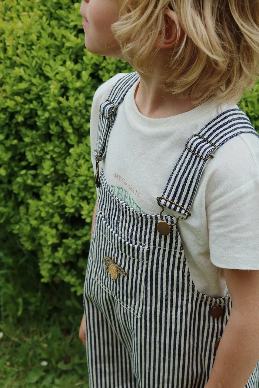 Konges Sløjd salopete din bumbac pentru copii FENDER OVERALLS GOTS KS102807 Konges Sløjd salopete din bumbac pentru copii FENDER OVERALLS GOTS KS102807